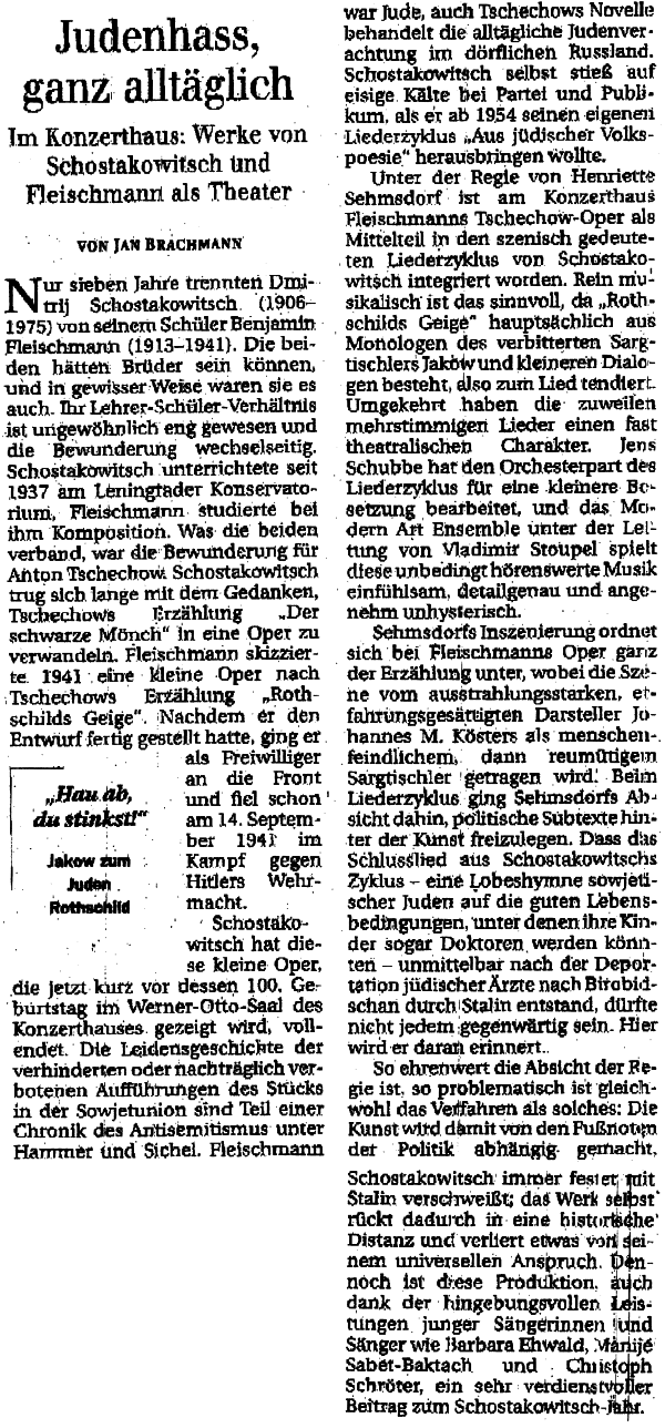 Rothschilds Geige, Berliner Zeitung 21.09.2006 Rothschilds Geige, Berliner Zeitung 21.09.2006